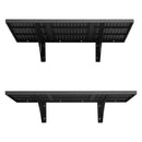 VEVOR 2 līmeņu smagās slodzes sienas plaukts garāžai 610 x 914 mm, tērauda sienas stiprināms plauktu bloks, 610 x 914 mm katram plauktam, kopējā slodze 254 kg, melns - ZEMLETES.LV