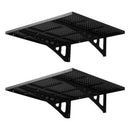 VEVOR 2 līmeņu smagās slodzes sienas plaukts garāžai 610 x 914 mm, tērauda sienas stiprināms plauktu bloks, 610 x 914 mm katram plauktam, kopējā slodze 254 kg, melns - ZEMLETES.LV