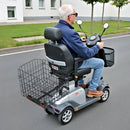 VEVOR skūtera aizmugures bagāžas grozs, salokāms metāla stiepļu grozs ar lielu ietilpību, paredzēts 2,5 cm stiprinājumam, saderīgs ar Golden, Drive un Pride mobilitātes skūteriem - ZEMLETES.LV