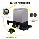 VEVOR automātiskais bīdāmo vārtu atvērējs, līdz 1800 kg un 4 m vārtiem, ar 4 tālvadības pultīm un lietotnes vadību, elektriskais piedziņas motors ar pilnu uzstādīšanas un drošības sistēmas komplektu