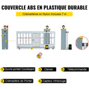VEVOR automātiskais bīdāmo vārtu atvērējs, līdz 1800 kg un 7 m vārtiem, ar 4 tālvadības pultīm un lietotnes vadību, elektriskais piedziņas motors ar pilnu uzstādīšanas un drošības sistēmas komplektu