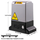 VEVOR automātiskais bīdāmo vārtu atvērējs, līdz 1800 kg un 8 m vārtiem, ar 4 tālvadības pultīm un lietotnes vadību, elektriskais piedziņas motors ar pilnu uzstādīšanas un drošības sistēmas komplektu