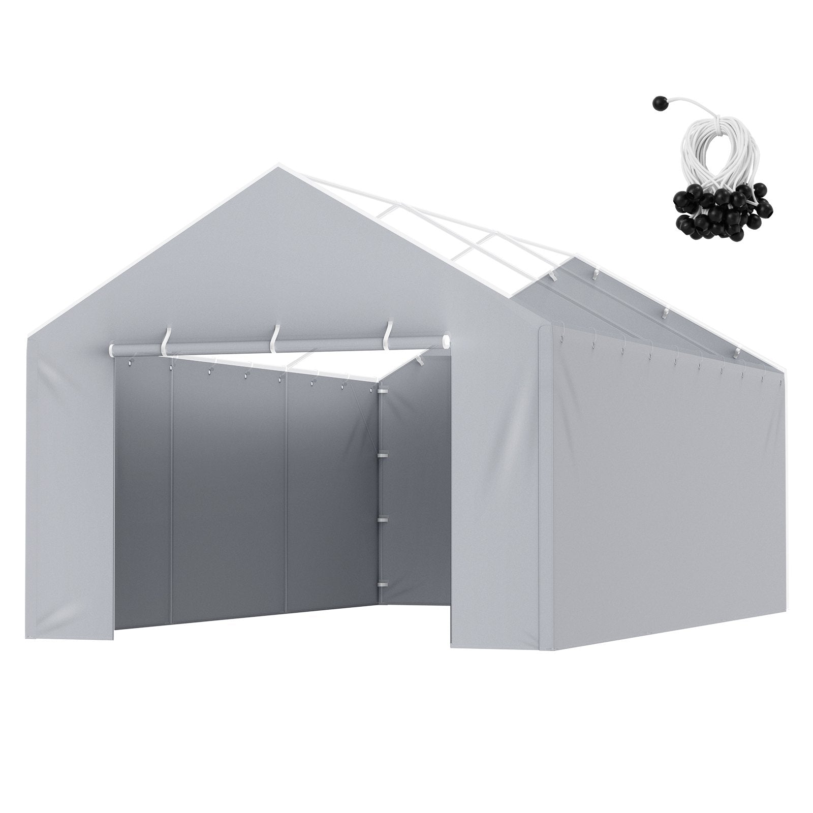 VEVOR nojumes sānsiena 3,66 × 6,10 m, pelēka, ūdensnecaurlaidīga, UV a