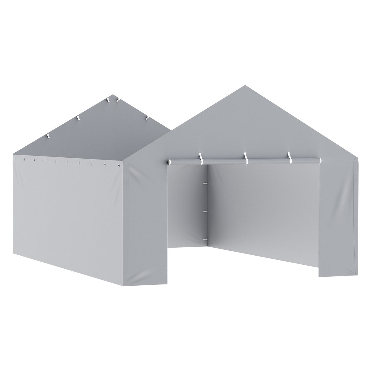 VEVOR nojumes sānsiena 3,96 × 6,10 м, pelēka, ūdensizturīga, UV aizsardzība, viegla uzstādīšana - bez jumta un rāmja