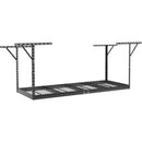 Piekaramais griestu uzglabāšanas plaukts, regulējams auksti velmēta tērauda konstrukcijā, melns, 272 kg, 91 × 244 × 56–102 cm