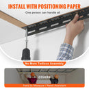 Piekaramais griestu uzglabāšanas plaukts, regulējams auksti velmēta tērauda konstrukcijā, melns, 272 kg, 91 × 244 × 56–102 cm