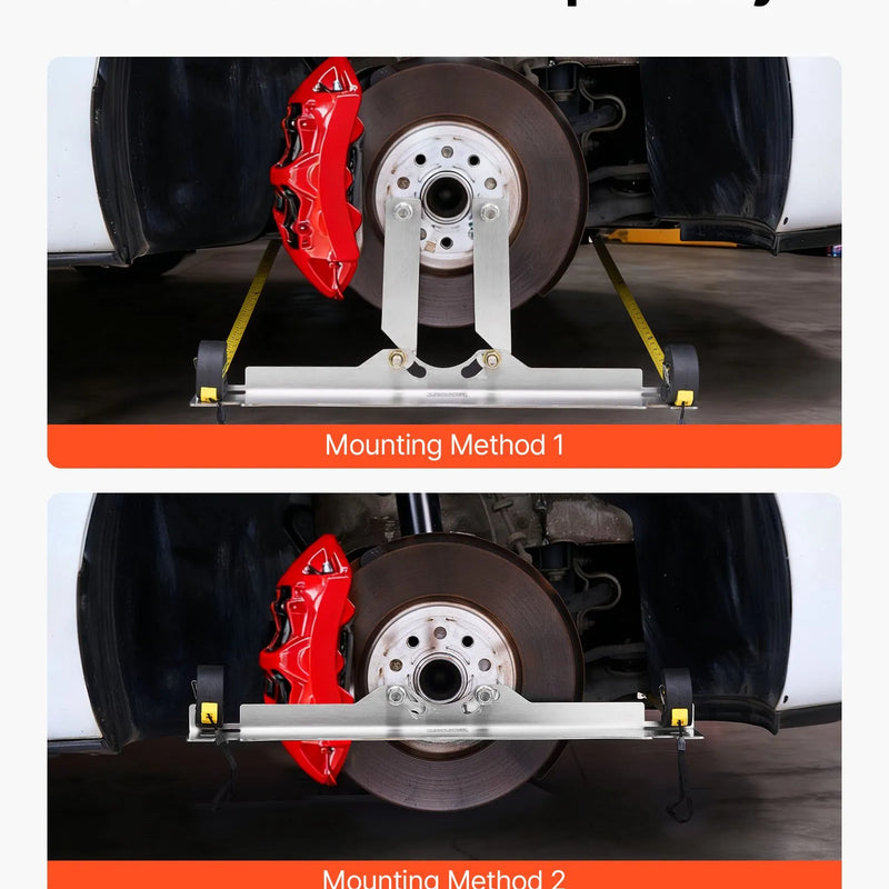VEVOR riteņu savirzes regulēšanas instruments, 2 gab. pastiprinātas nerūsējošā tērauda savirzes plāksnes ar 2 mērlentēm, precīzs automobiļu riteņu regulēšanas rīks lietošanai mājas apstākļos, piemērots vieglajiem auto, kravas automobiļiem un SUV