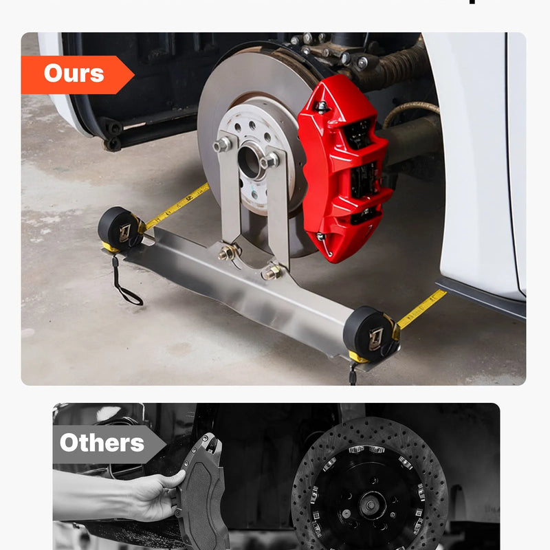 VEVOR riteņu savirzes regulēšanas instruments, 2 gab. pastiprinātas nerūsējošā tērauda savirzes plāksnes ar 2 mērlentēm, precīzs automobiļu riteņu regulēšanas rīks lietošanai mājas apstākļos, piemērots vieglajiem auto, kravas automobiļiem un SUV