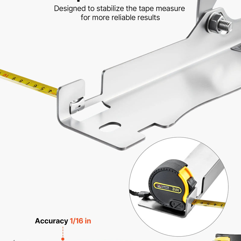 VEVOR riteņu savirzes regulēšanas instruments, 2 gab. pastiprinātas nerūsējošā tērauda savirzes plāksnes ar 2 mērlentēm, precīzs automobiļu riteņu regulēšanas rīks lietošanai mājas apstākļos, piemērots vieglajiem auto, kravas automobiļiem un SUV