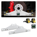 VEVOR riteņu savirzes regulēšanas instruments, 2 gab., pastiprinātas oglekļa tērauda savirzes un sagāzuma regulēšanas plāksnes ar digitālo leņķa mērītāju un 2 mērlentēm, precīzs auto riteņu regulēšanas rīks automašīnām, kravas auto un SUV