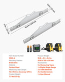 VEVOR riteņu savirzes regulēšanas instruments, 2 gab., pastiprinātas oglekļa tērauda savirzes un sagāzuma regulēšanas plāksnes ar digitālo leņķa mērītāju un 2 mērlentēm, precīzs auto riteņu regulēšanas rīks automašīnām, kravas auto un SUV