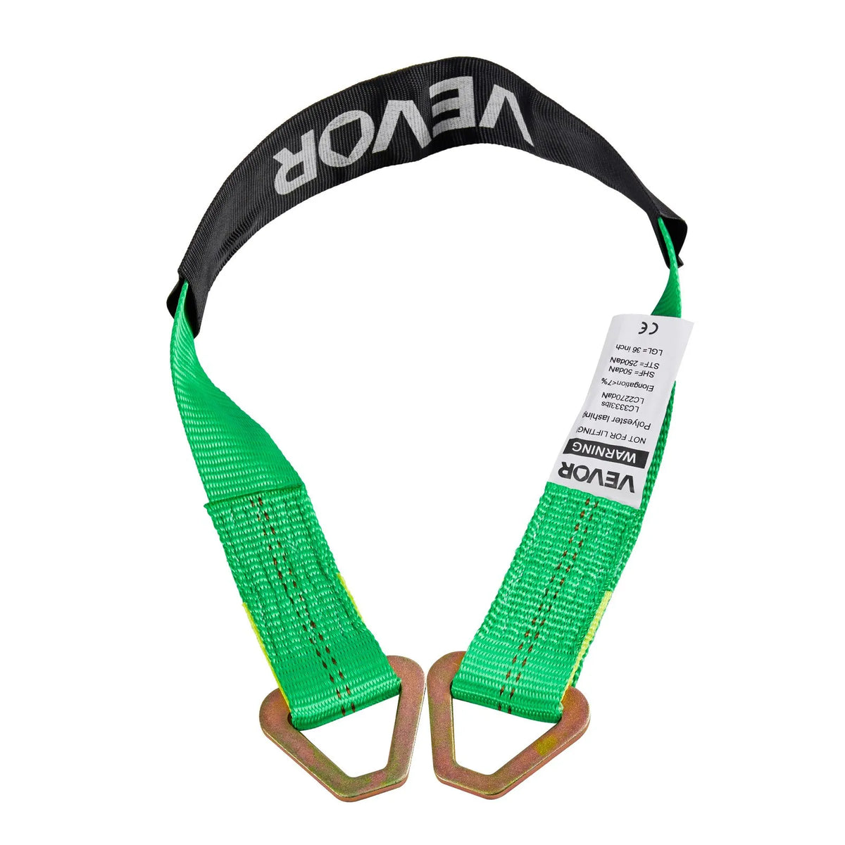 VEVOR Wheel Chock Mounting Kit, Axle Type Trailer Tie-Down Straps, Vehicle Securing System with Spring Hooks, Working Load 1512 kg, Breaking Strength 4540 kg, Suitable for ATV, UTV and Trailers