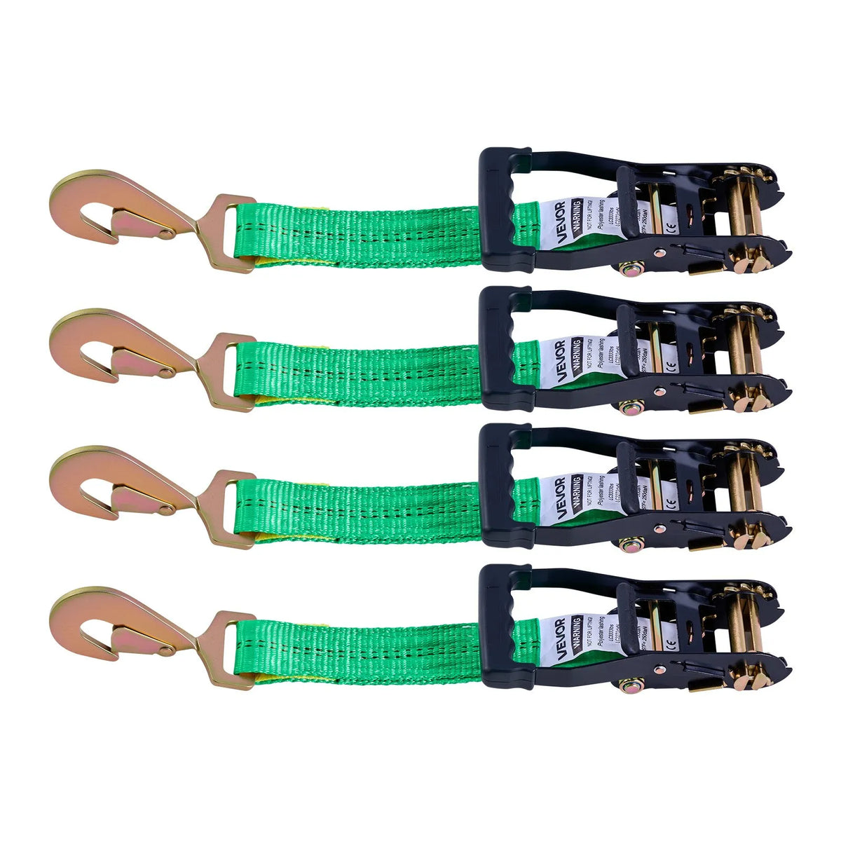 VEVOR Wheel Chock Mounting Kit, Axle Type Trailer Tie-Down Straps, Vehicle Securing System with Spring Hooks, Working Load 1512 kg, Breaking Strength 4540 kg, Suitable for ATV, UTV and Trailers