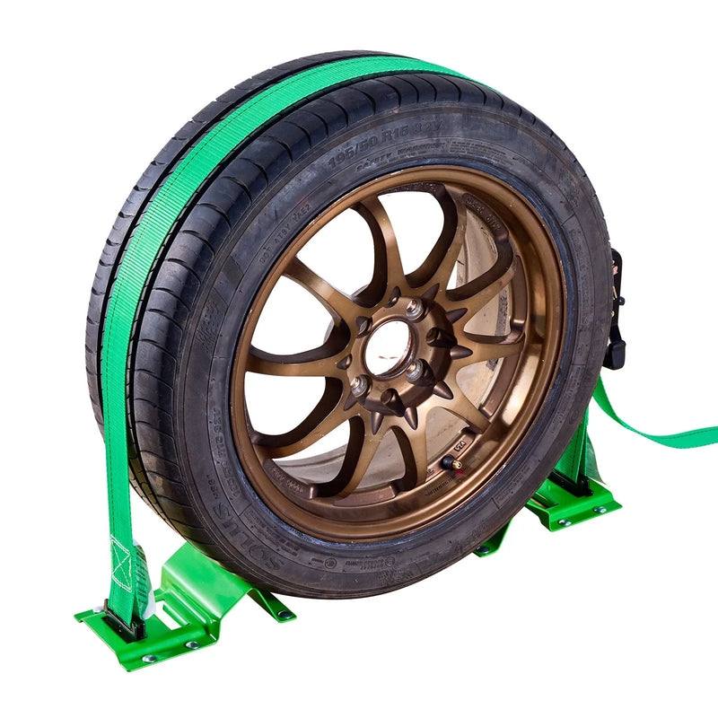 VEVOR riteņa fiksācijas un nostiprināšanas komplekts, balsta tipa piekabes nostiprināšanas siksnas ar sprādzi, pārrāvuma slodze 1986,7 kg, darba slodze 662 kg, piemērots motocikliem, ATV, UTV un piekabēm