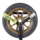 VEVOR riteņu fiksatora nostiprināšanas komplekts, riepu tipa nostiprināšanas siksna piekabēm, transportlīdzekļu nostiprināšanas sistēma ar plakaniem āķiem, darba slodze 1512 kg, pārrāvuma izturība 4540 kg, paredzēta ATV, SUV, motocikliem un piekabēm