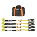 VEVOR riteņu fiksatora nostiprināšanas komplekts, riepu tipa motociklu nostiprināšanas sistēma, transportlīdzekļu nostiprināšanas siksnas ar plakaniem āķiem, darba slodze 1512 kg, pārrāvuma izturība 4540 kg, paredzēta ATV, SUV un piekabēm