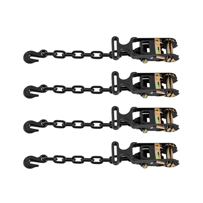 VEVOR riteņa fiksācijas un nostiprināšanas komplekts, riepas tipa nostiprināšanas siksnas ar pastiprinātu āķi un O veida gredzenu, pārrāvuma slodze 4540 kg, darba slodze 1512 kg, piemērots motocikliem, ATV un SUV transportlīdzekļiem