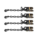 VEVOR riteņa fiksācijas un nostiprināšanas komplekts, riepas tipa nostiprināšanas siksnas ar pastiprinātu āķi un O veida gredzenu, pārrāvuma slodze 4540 kg, darba slodze 1512 kg, piemērots motocikliem, ATV un SUV transportlīdzekļiem