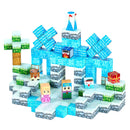 VEVOR magnētisko kluču komplekts, 150 gab. “Ledus pils”, konstrukciju veidošanas kubi bērniem; STEM Montessori rotaļlieta sensorajai attīstībai, piemērota bērniem no 3 gadu vecuma