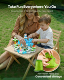 VEVOR magnētisko kluču komplekts, 150 gab. “Ledus pils”, konstrukciju veidošanas kubi bērniem; STEM Montessori rotaļlieta sensorajai attīstībai, piemērota bērniem no 3 gadu vecuma