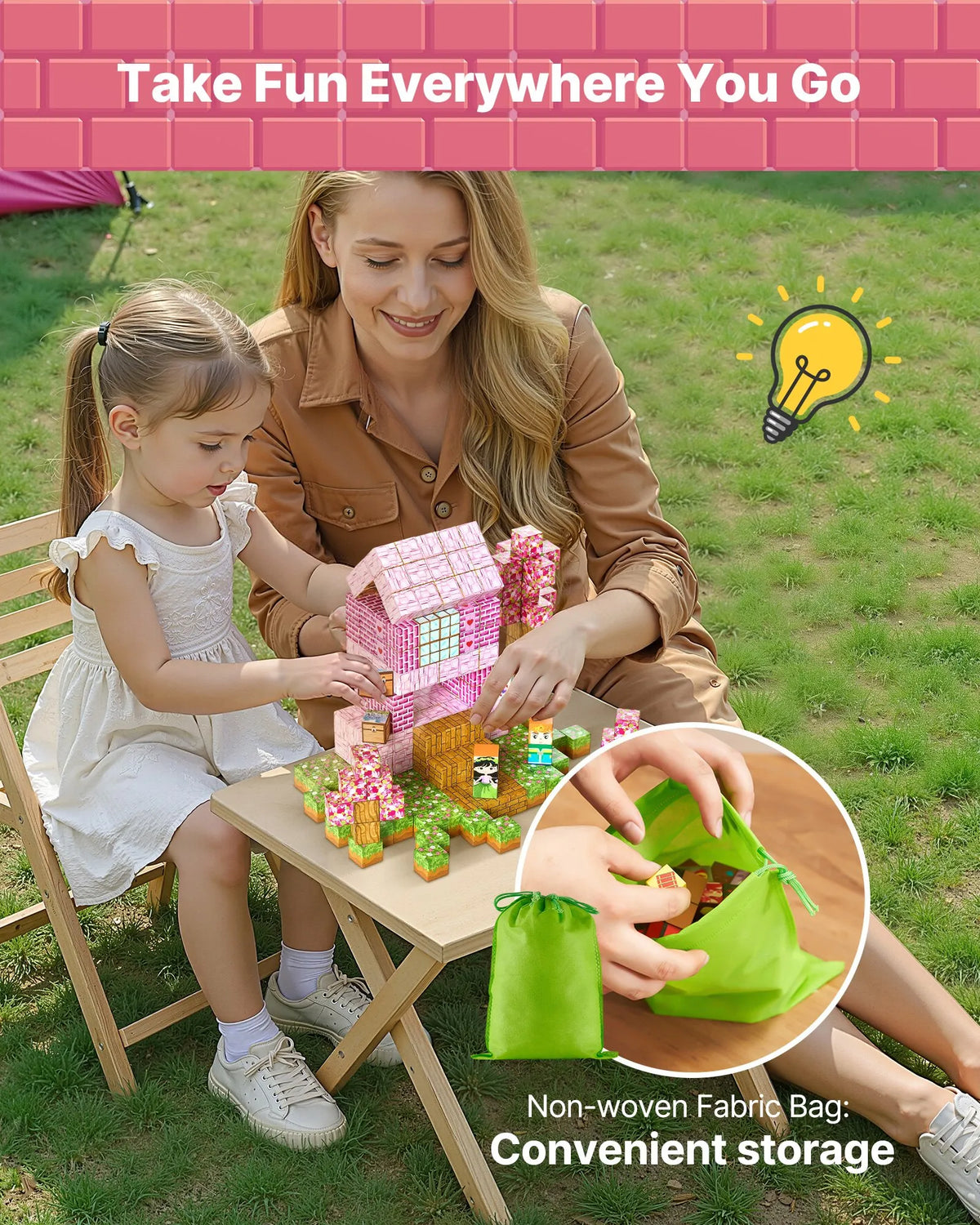 VEVOR Magnetic Building Blocks 100 pcs Princess Castle, STEM Montessori, from 3 years