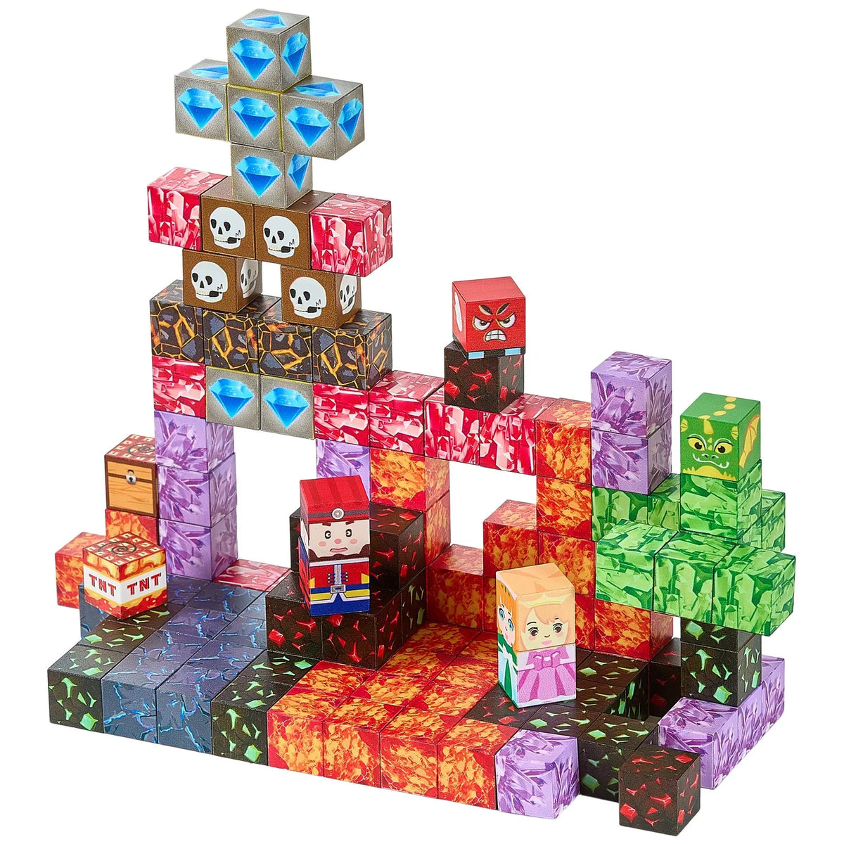 VEVOR Magnetic Building Blocks 100 pcs Dark Castle, STEM Montessori, from 3 years