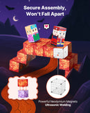 VEVOR magnētisko kluču komplekts, 100 gab., “Tumšās pils” tēma, magnētiskie būvkubi bērniem; STEM Montessori sensorā rotaļlieta bērniem no 3 gadu vecuma