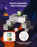 VEVOR magnētisko kluču komplekts, 100 gab., “Kapsētas zombiju” tēma, magnētiskie būvkubi bērniem; STEM Montessori sensorā rotaļlieta bērniem no 3 gadu vecuma