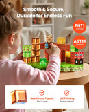 VEVOR magnētisko kluču komplekts, 100 gab., bērnu konstrukciju magnētiskie kubi; STEM Montessori sensorā rotaļlieta bērniem no 3 gadu vecuma