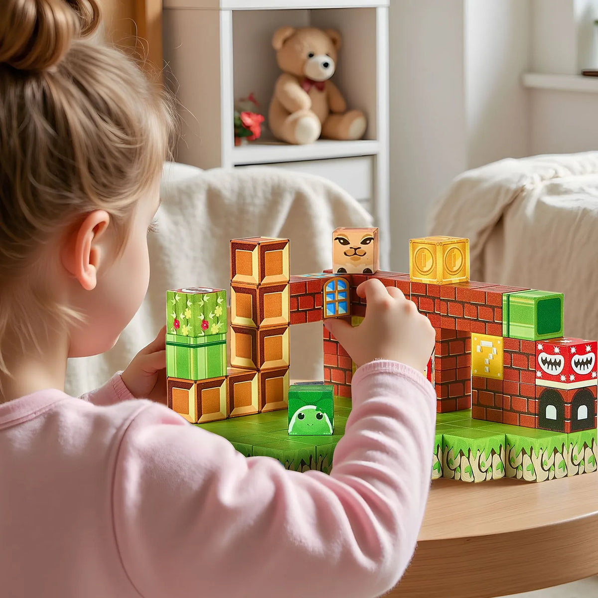 VEVOR magnētiskie būvkubi 100 gab., STEM Montessori, no 3 gadiem