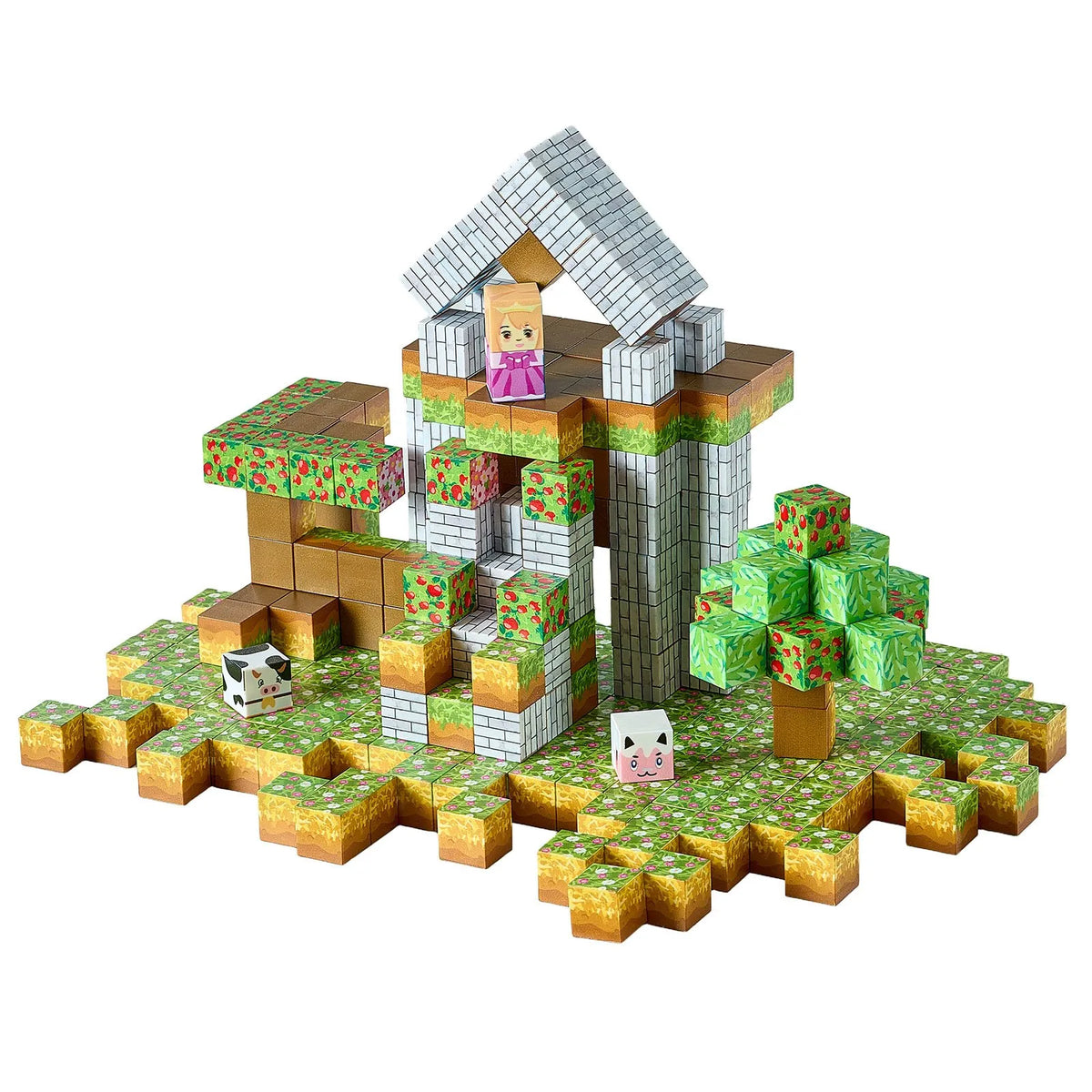VEVOR Magnetic Building Blocks 150 Pieces Forest Castle STEM Montessori 3+ Years