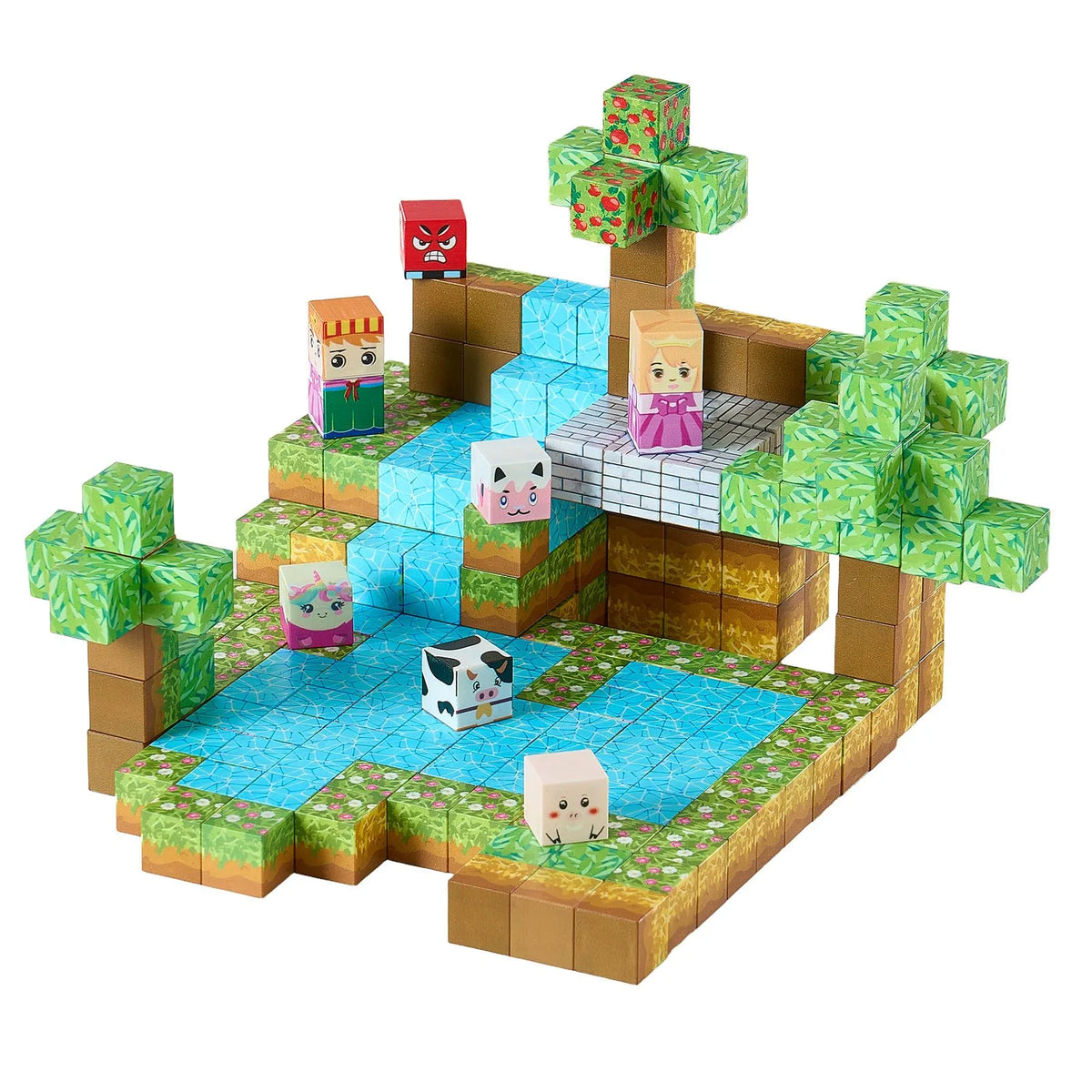 VEVOR Magnetic Building Blocks 150 Pieces Forest Castle STEM Montessori 3+ Years