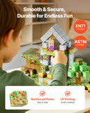 VEVOR magnētisko būvkluču komplekts, 150 gab., Forest Castle tematika, STEM Montessori attīstošās rotaļlietas bērniem, konstrukciju un kaudzē likšanas rotaļlieta zēniem un meitenēm no 3+ gadiem, lieliska dāvana svētkos