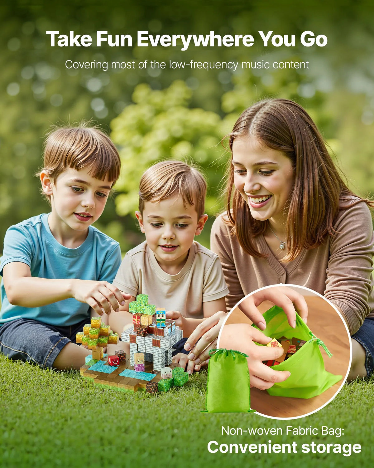 VEVOR Magnetic Building Blocks 150 Pieces Forest Castle STEM Montessori 3+ Years