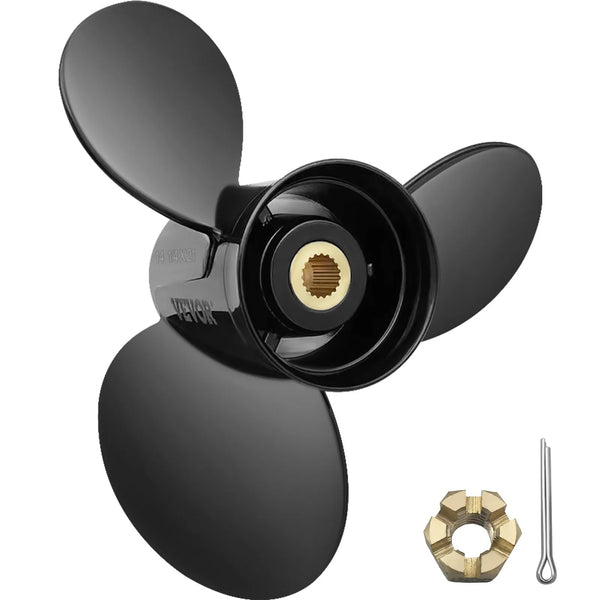 Piekarināmais propellers, OEM 3817469 aizvietotājs, 3 lāpstiņas, 36,2 x 53,3 cm, alumīnija, savietojams ar Volvo Penta SX piedziņu, 19 zobi, labās puses rotācija