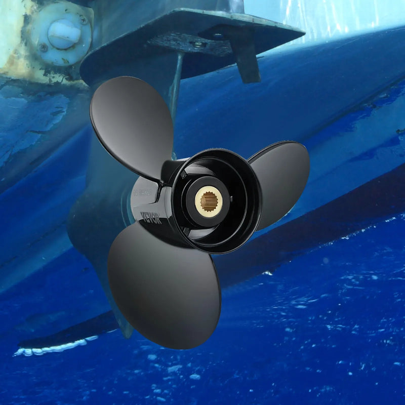 Piekarināmais propellers, OEM 3817469 aizvietotājs, 3 lāpstiņas, 36,2 x 53,3 cm, alumīnija, savietojams ar Volvo Penta SX piedziņu, 19 zobi, labās puses rotācija