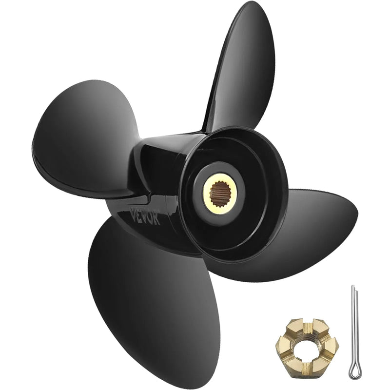 Alumīnija propellers 4 lāpstiņas, 36,2 × 48,3 cm, 19 zobi, RH, saderīgs ar Volvo Penta SX