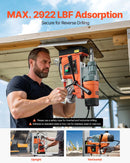 VEVOR magnētiskā urbjmašīna, 1550 W motors, 50,8 mm urbšanas diametrs, 13 000 N magnētiskā piespiedējspēka pārnēsājamais magnētiskais urbis, 0–500 apgr./min regulējams ātrums metāla apstrādei industriāli un mājas darbiem