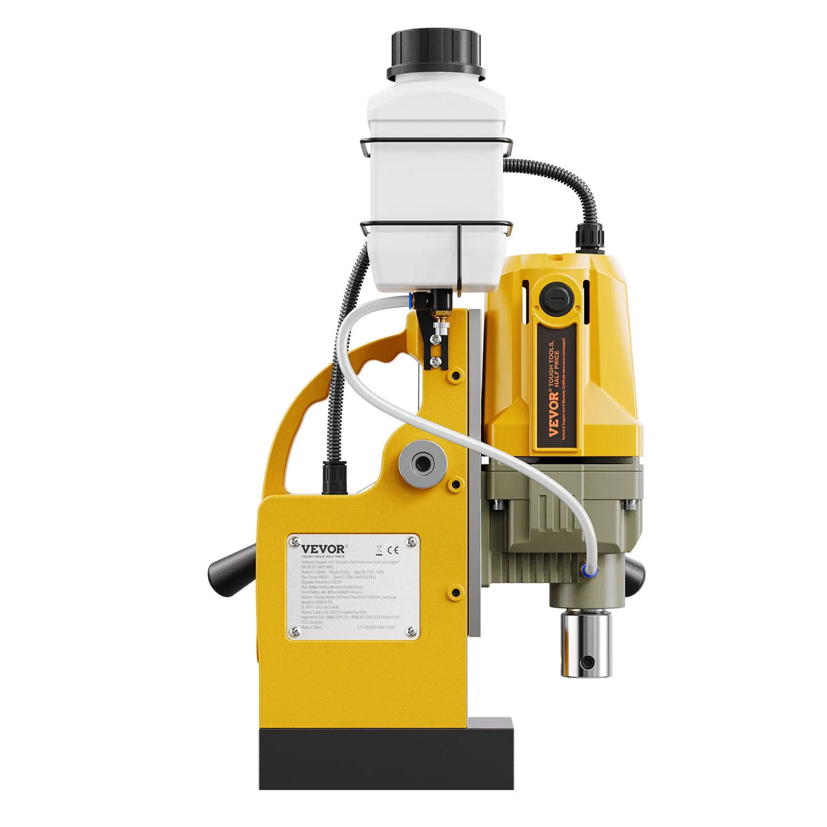 VEVOR Magnetic Drill Press, 1400 W Motor, 40 mm Drilling Diameter, 12,500 N Portable Electric Magnetic Drill Press with 11 Core Drills, 800 RPM Speed, Metal Surface Drilling Machine for Home and Industrial Use