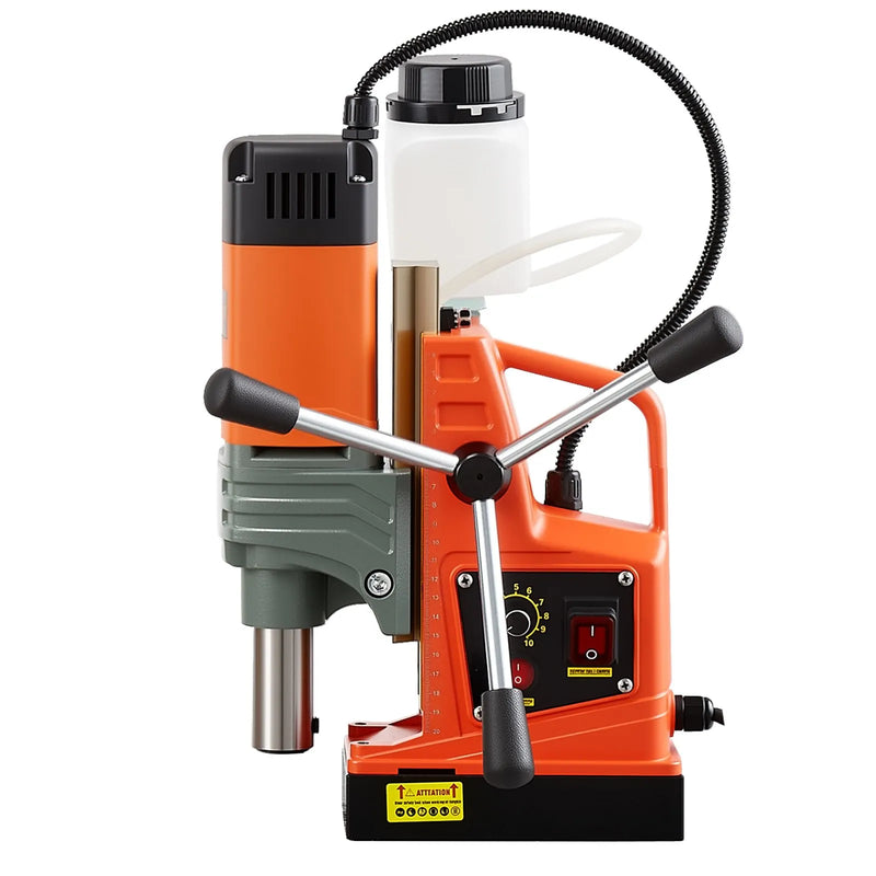 VEVOR magnētiskā urbjmašīna, 1350 W, 50 mm urbuma diametrs, 12 500 N jaudīga pārnēsājama magnētiskā urbjmašīna, 0–800 apgr./min regulējams ātrums, ar Weldon kātu, metāla virsmām, rūpniecībai un mājas darbiem