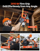 VEVOR magnētiskā urbjmašīna, 1350 W, 50 mm urbuma diametrs, 12 500 N jaudīga pārnēsājama magnētiskā urbjmašīna, 0–800 apgr./min regulējams ātrums, ar Weldon kātu, metāla virsmām, rūpniecībai un mājas darbiem