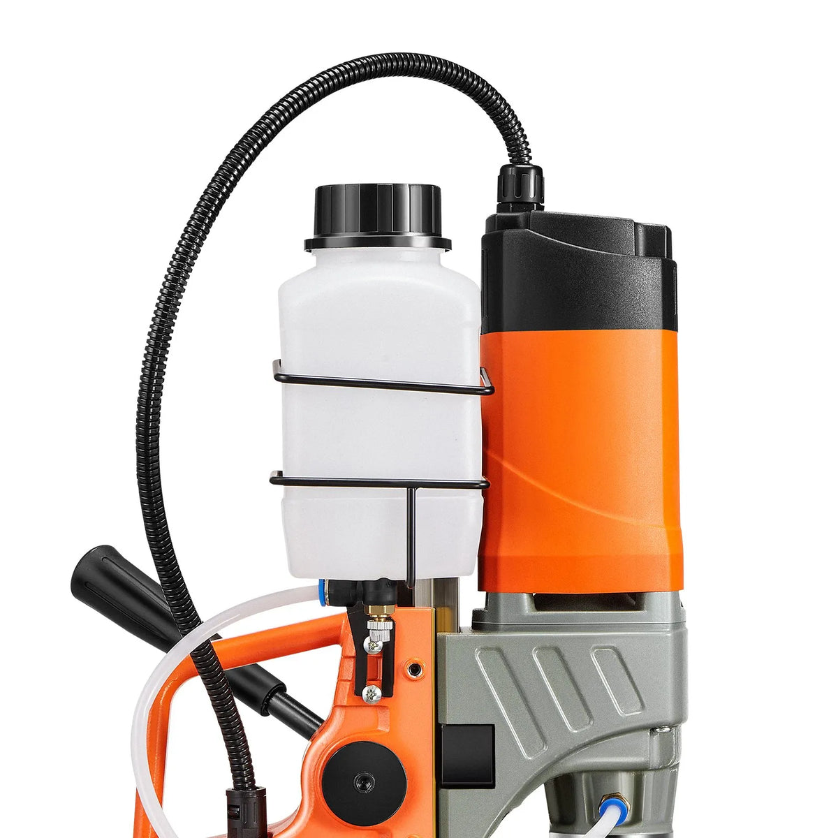 VEVOR Magnetic Drill Press, 1450 W Motor, 40 mm Drilling Diameter, 12,500 N Portable Electric Magnetic Drill Press with 2 Core Drills, Variable Speed, Metal Surface Drilling Machine for Home and Industrial Use