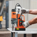 VEVOR magnētiskā urbjmašīna, 1450 W motors, 40 mm urbuma diametrs, 12 500 N pārnēsājama elektriskā magnētiskā urbjpresa, ar 2 serdeņa urbjiem, maināms ātrums, urbjmašīna metāla virsmām, mājas un rūpniecības darbiem