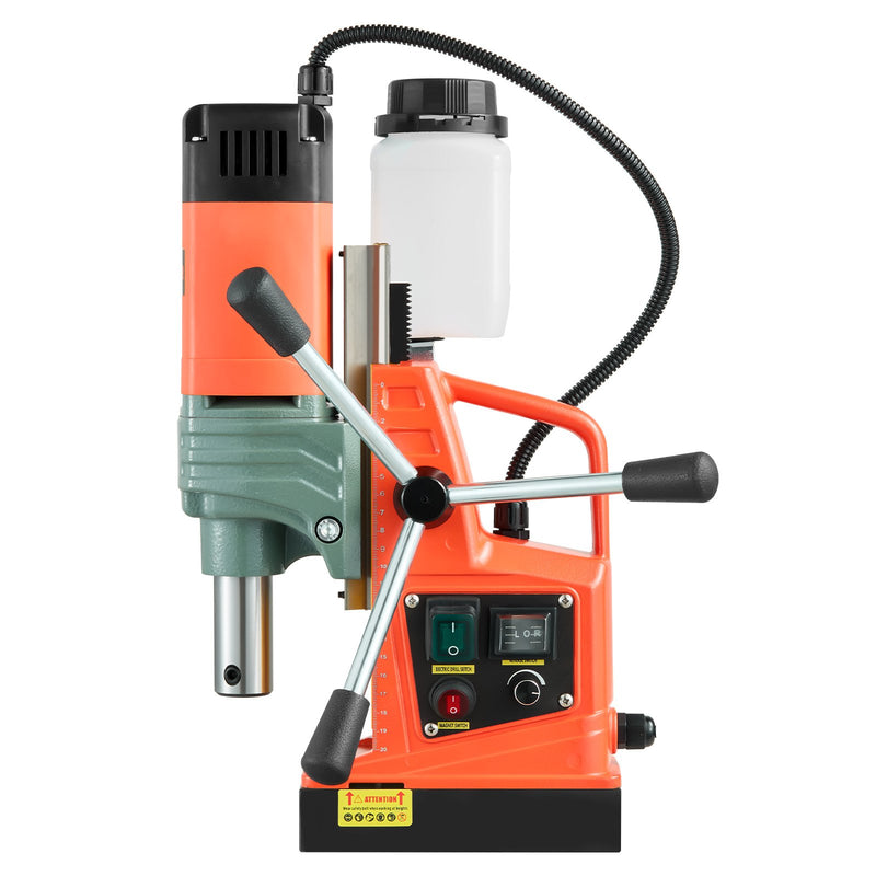 VEVOR magnētiskā urbjmašīna, 1450 W, urbšanas diametrs līdz 50 mm, magnētiskais spēks 13 000 N, regulējams ātrums, 6 kroņurbji, metāla virsmām