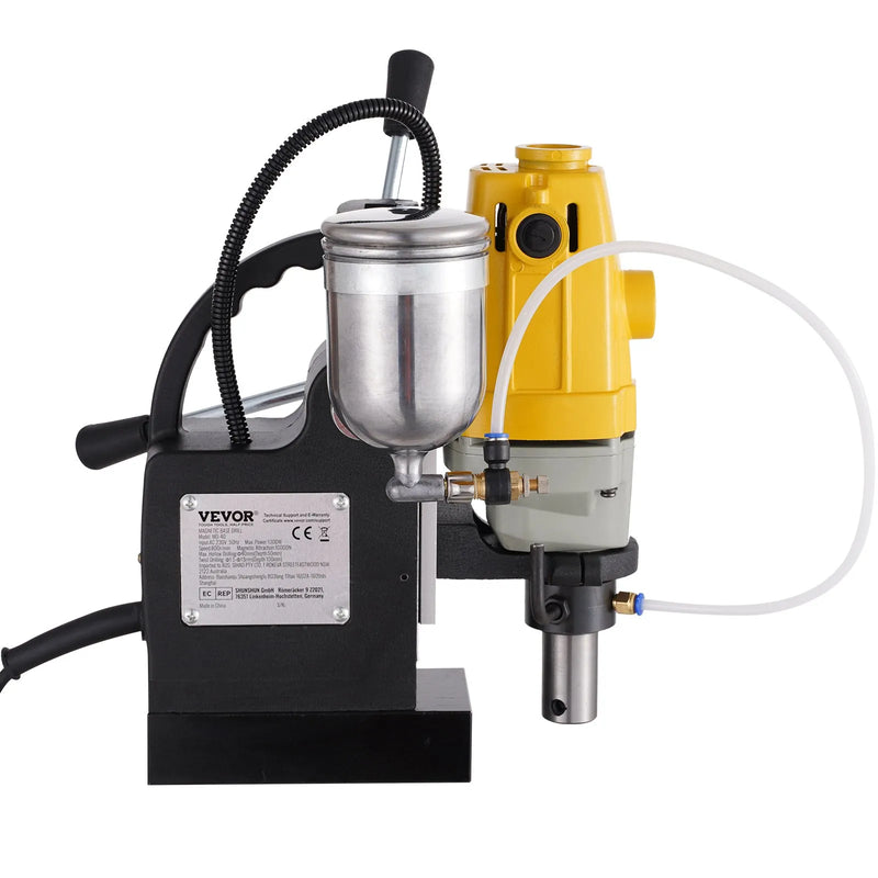 VEVOR 1100 W magnētiskā urbjmašīna ar 12 000 N magnētisko spēku un 6 HSS vainadziņiem