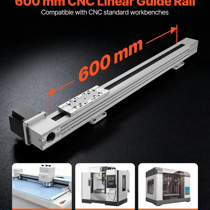 VEVOR lineārā vadotne ar siksnas piedziņu, CNC lineārās kustības galda aktuators ar NEMA 34 soļu motoru, 600 mm darba gājiens, ātrgaitas motorizēts risinājums gravēšanas iekārtām, CNC frēzmašīnām un 3D printeriem