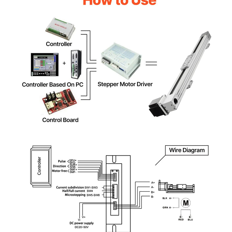 VEVOR lineārā vadotne ar siksnas piedziņu, CNC lineārās kustības galda aktuators ar NEMA 34 soļu motoru, 600 mm darba gājiens, ātrgaitas motorizēts risinājums gravēšanas iekārtām, CNC frēzmašīnām un 3D printeriem