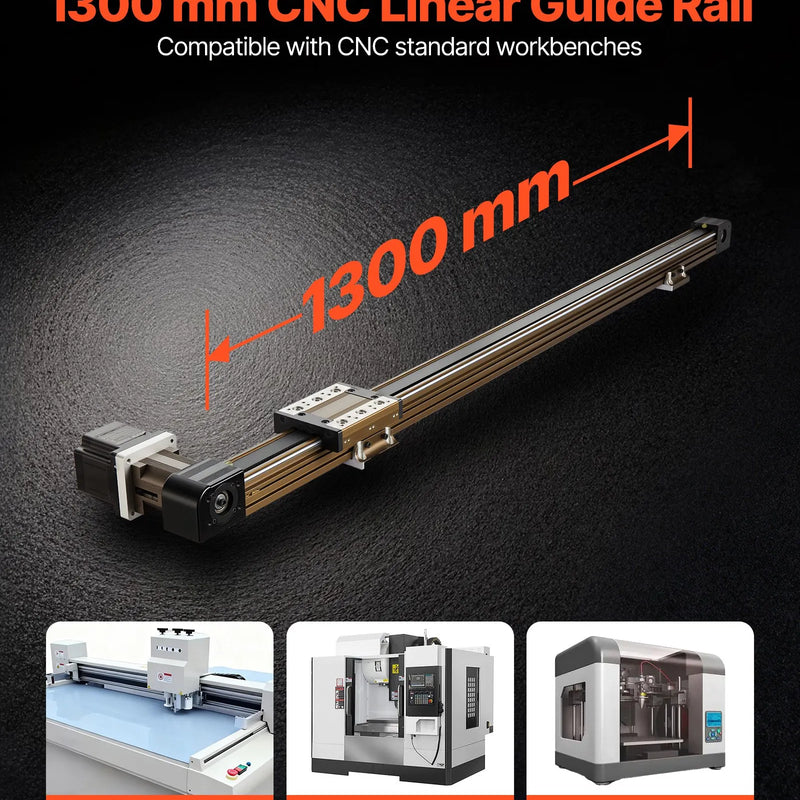 VEVOR lineārā vadotne ar siksnas piedziņu, CNC lineārās kustības galda aktuators ar NEMA 34 soļu motoru, 1300 mm darba gājiens, ātrgaitas motorizēts risinājums gravēšanas iekārtām, CNC frēzmašīnām un 3D printeriem
