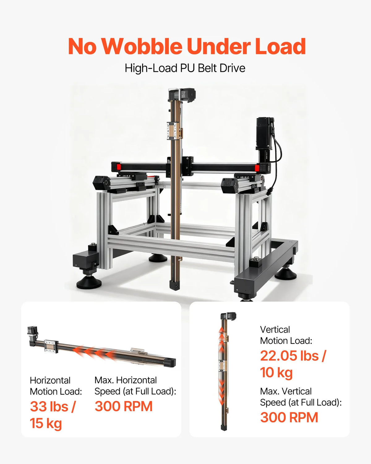 VEVOR lineaarjuhik 1300 mm rihmajami ja NEMA 34 sammmootoriga, kiire, CNC-freesidele ja 3D-printeritele