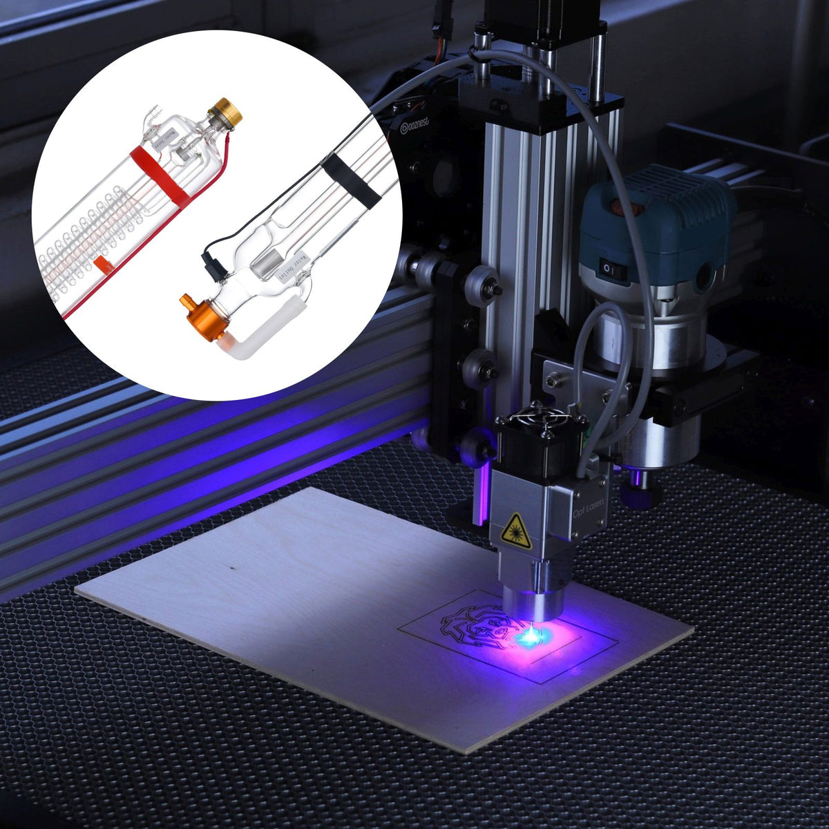 VEVOR CO₂ Laser Tube 90 W, 1250 mm, Borosilicate Glass